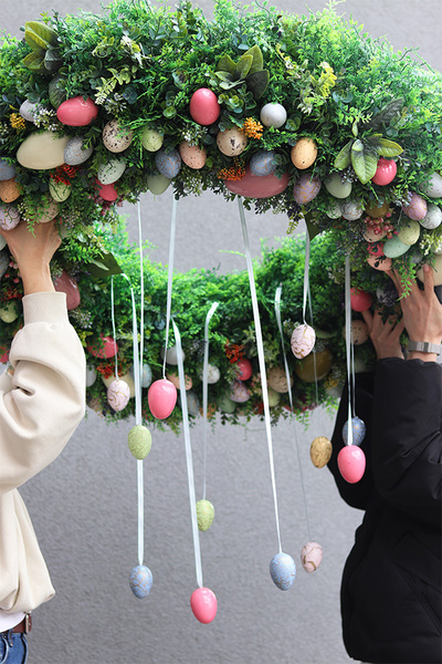 Jajeczka Grande, wianek wiszący na Wielkanoc