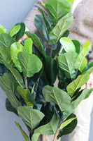 Fikus Dębolistny Walter White, sztuczna roślina w donicy fiberglass