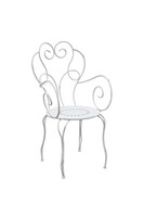  Luna, eleganckie krzesło ogrodowe, wym.48x53.5x87.3cm