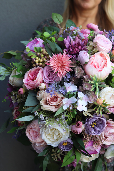 Pamięć, kompozycja nagrobna w naczyniu, wym.45x60cm