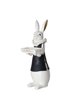 Bunny Chamberlain 2, figurka zajączek wielkanocny, Black Easter, wys.37.5cm
