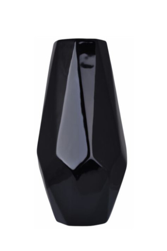 Tusco, ceramiczny wazon, czarny, wym.13x13x29cm