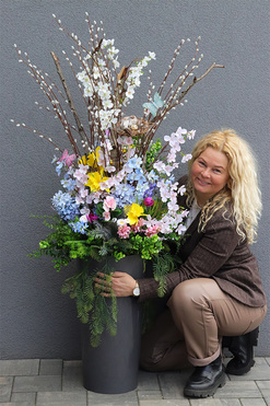 Spring Collection, wiosenna kompozycja roślinna, wys.140cm 