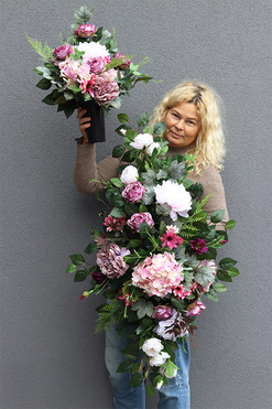 Santoria, komplet dekoracji nagrobnych, wiązanka + bukiet