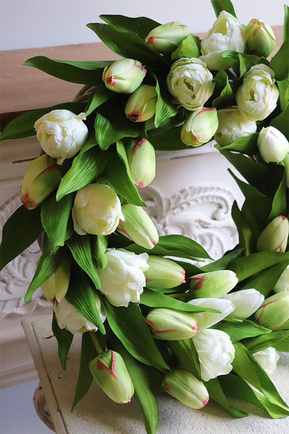 wiosenny wianek Tulipanowy Biel