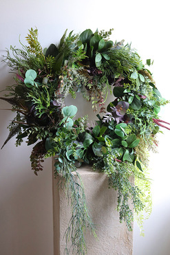 OD RĘKI Green Tasmania, zielony wianek na drzwi, śr.60cm