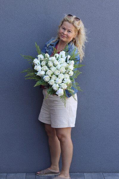 Serce na Dłoni Fern, nagrobna dekoracja w skrzynce