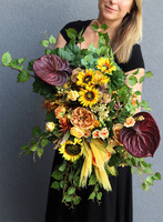 Miodowe Lata 2, barwna kompozycja nagrobna, wym.43x54cm 