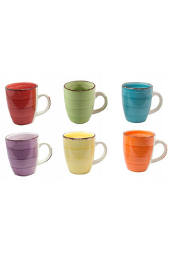 Rainbow Mexico, kubek ceramiczny, kpl.6szt, poj.300ml