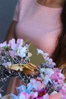 Letnie Motyle, pastelowy wianek dekoracyjny, śr.29cm 