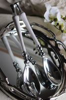 aluminiowe łyżki do sałaty White