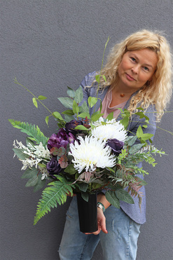 Selenida Lucilea, elegancki bukiet nagrobny, wys.53cm 