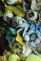 Caryca Blue & Green, efektowny wianek na drzwi, śr.40cm  