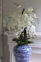 Amfora Blue Busan, sztuczny storczyk w amforze	