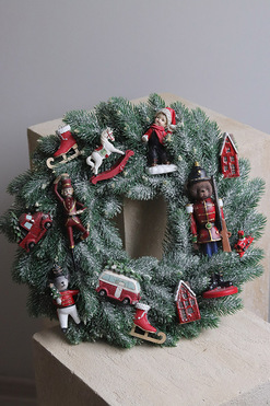 OD RĘKI Xmas Land, świąteczny wianek dekoracyjny, śr.38cm