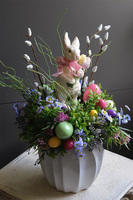 Bunny Star Velveti 2, stroik wielkanocny na stół