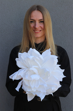 Paper Flower M, ręcznie robiony kwiat papierowy, wym.22x12cm