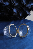 wielkanocne jajko, Glass Easter C, srebrne	