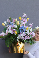 Longoria Spring, stroik wiosenny z magnolią