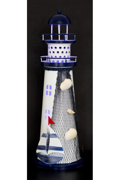 dekoracja marynistyczna Latarnia Morska LED, wym.28.5x9.5x9.5cm