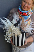 Beige Boho, wiosenny stroik z zajączkiem