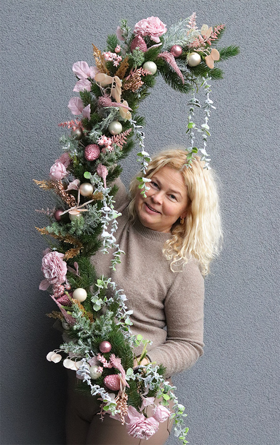 Pink Pastel Christmas, girlanda bożonarodzeniowa