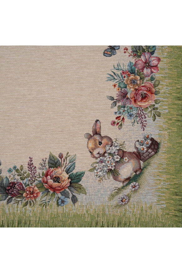 Zajączkowa Święconka, wielkanocny obrus gobelinowy serweta