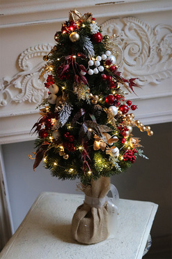 Illana Christmas, choinka sztuczna udekorowana LED, wys.60cm