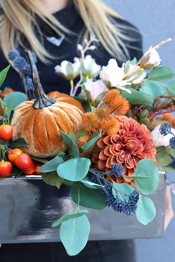 Brineta, kompozycja / stroik jesienny, wym.35x40x95cm