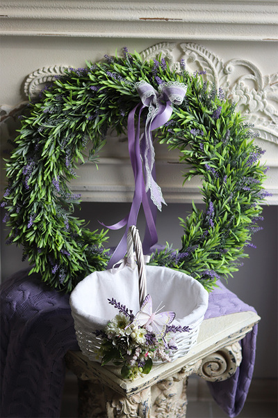 dekoracyjny wianek Lawendowe Pola