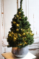 Konika Simple, choinka sztuczna w srebrnej donicy