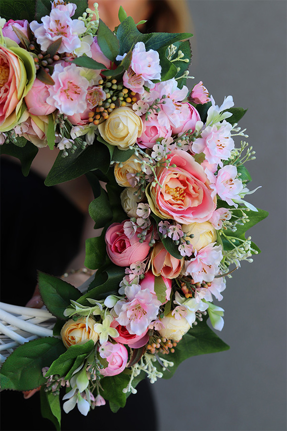 Abella Novia, subtelny wianek na drzwi, śr.33cm 