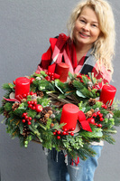 Boże Narodzenie, stroik adwentowy wieniec