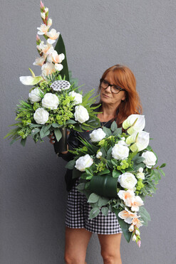 Fluena Modena, komplet dekoracji nagrobnych, kompozycja + bukiet 