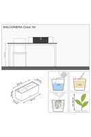 Balconera, doniczka z nawadnianiem