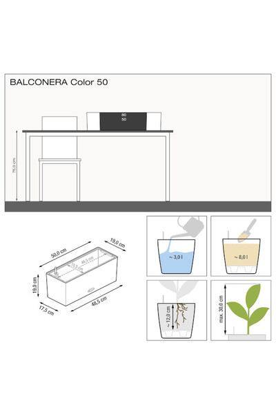 Balconera, doniczka z nawadnianiem