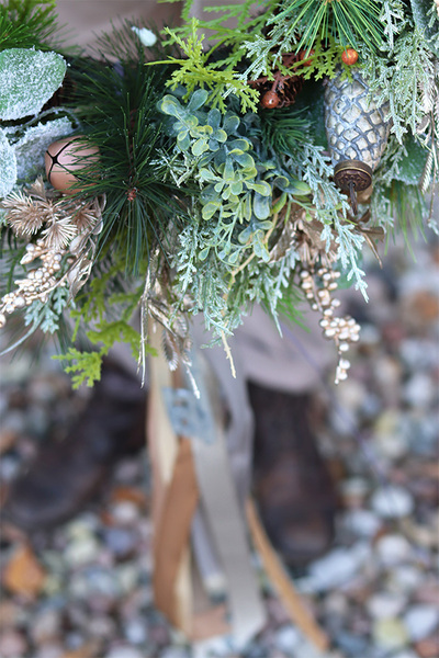 Klucz do Szczęścia, duży wianek zimowy, śr.50cm