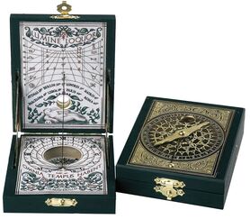 Kepler, zegar słoneczny i kompas, wieko mosiężne