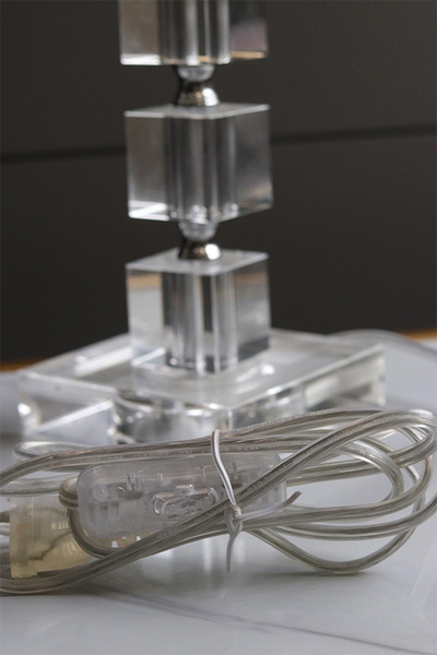 Louise Crystal, lampa stołowa, bez abażura