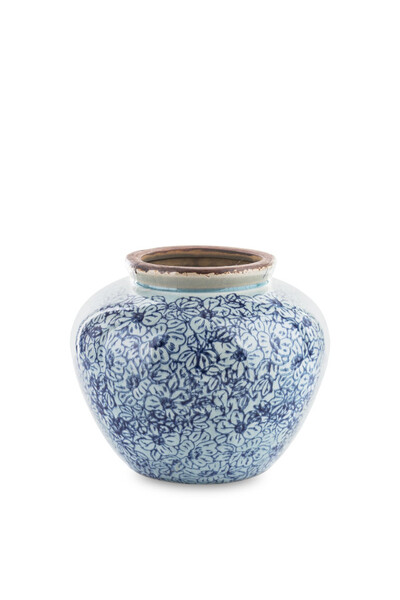 Blue Night, ceramiczny wazon ze wzorem