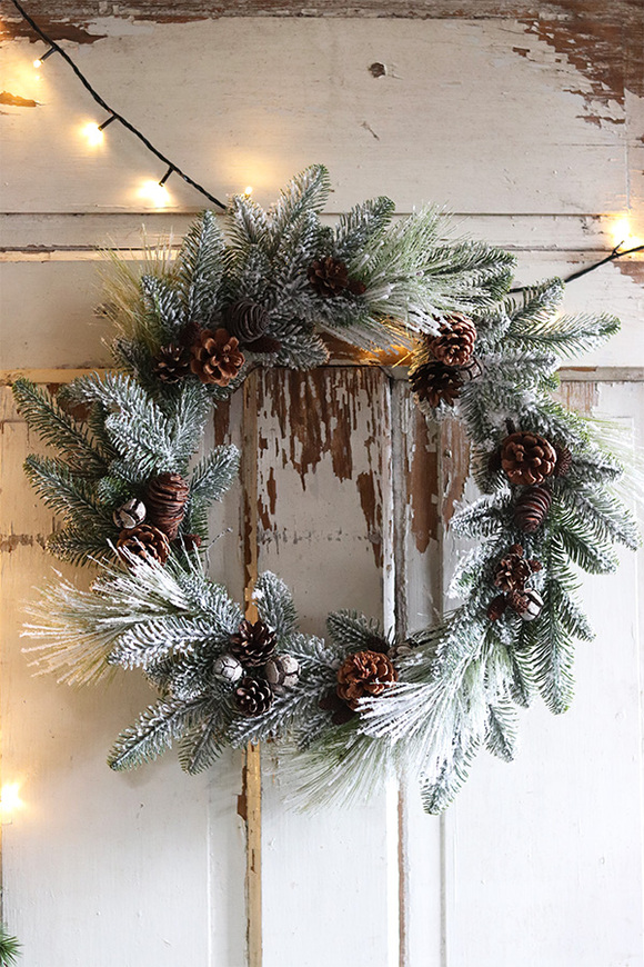 Świąteczny Kolor Big 2, bogaty wianek świąteczny LED