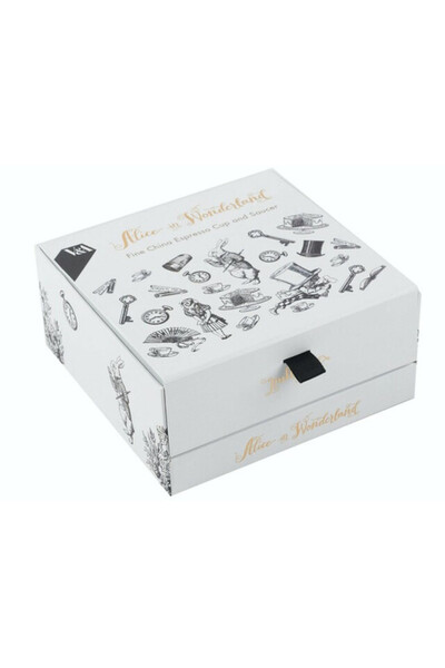 Alice in Wonderland, filiżanka do espresso ze spodkiem