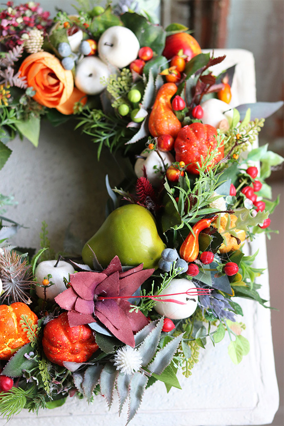 jesienny wianek z owocami, Terisa, śr.32cm  