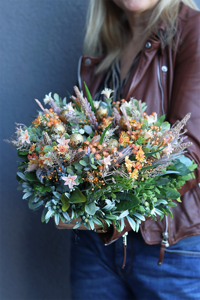 Rdzawa Wielkanoc, wielkanocny wianek z jajkami