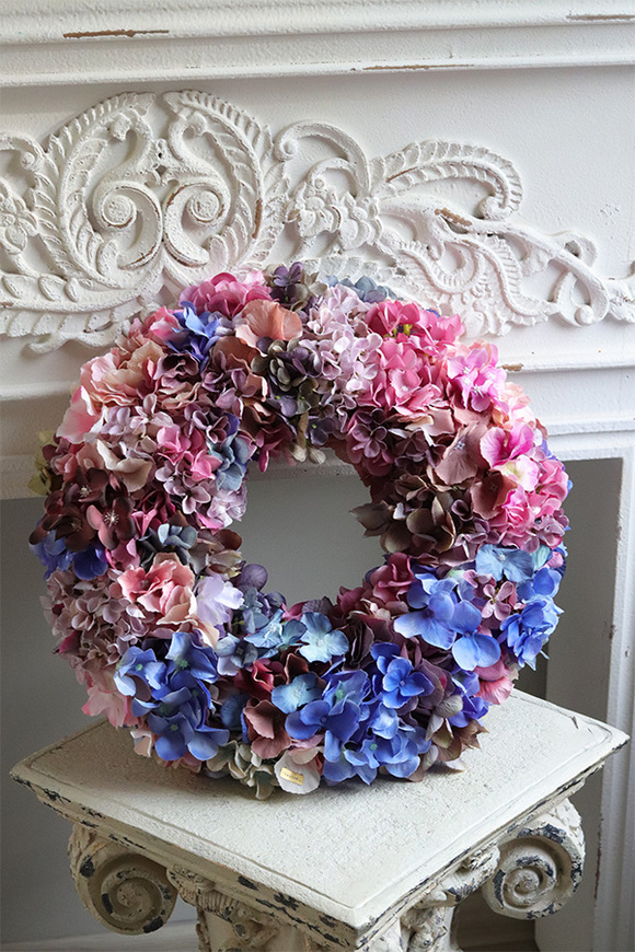 Hortensja Dekori 2, wysokiej jakości wianek z hortensjami