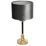 Tiny Gold, lampa stołowa, abażur szary, wys.51cm