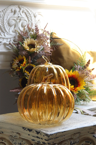 Glass Pumpkin, dekoracyjna dynia szklana