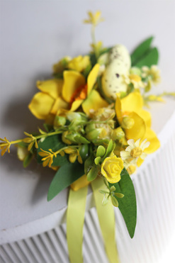 OD RĘKI Yellow Basket, dekoracja do koszyczka, dł.12cm