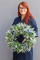 Zieleń to Życie, wianek jesienny z wrzosami, śr.44cm