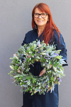 Zieleń to Życie, wianek jesienny z wrzosami, śr.44cm